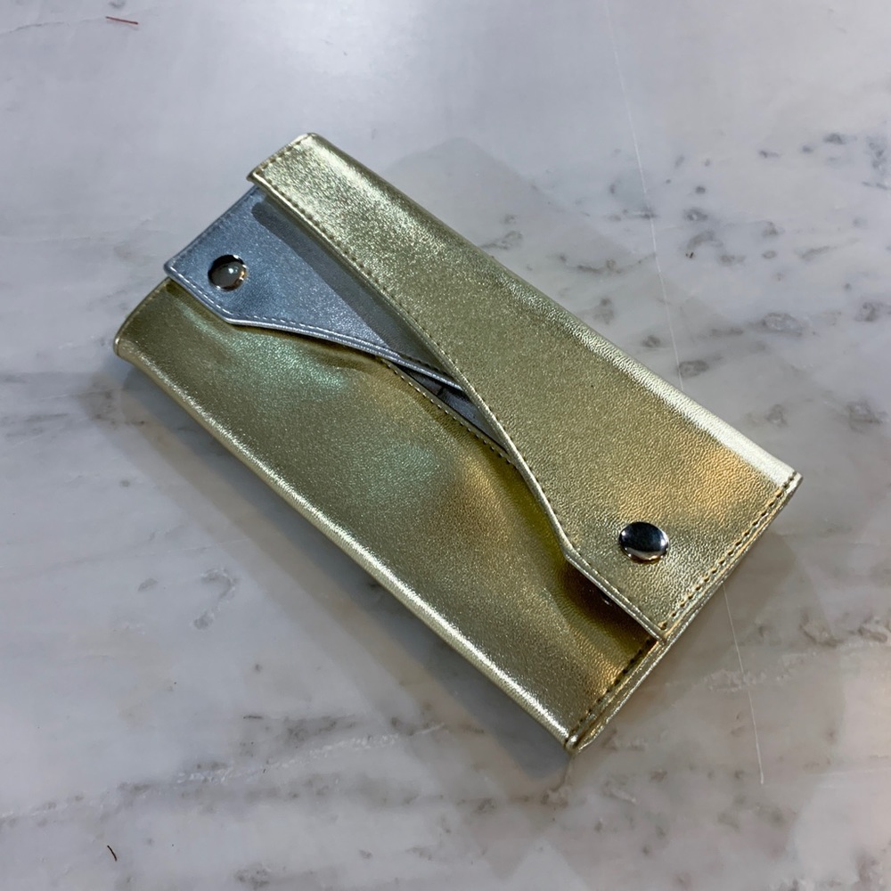 Gold Silver Clutch Wallet